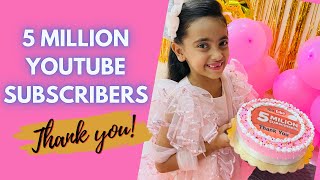 5 Million YouTube Subscribers 🥳🎉  Celebration Vlog  SamayraNarulaandFamily [upl. by Nylirrej]