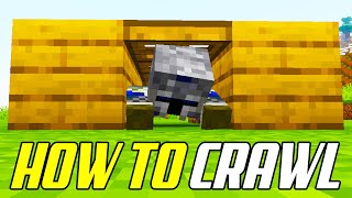 Minecraft How To Crawl Tutorial One Block amp Two Block High [upl. by Atiuqahc]