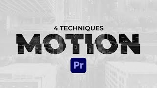 4 Editing Motion Graphics Techniques in Adobe Premiere Pro [upl. by Jillana]