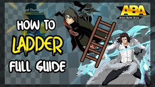 HOW TO LADDER IN ABA AIR COMBO FULL GUIDE  Anime Battle Arena  ROBLOX [upl. by Anetsirk]