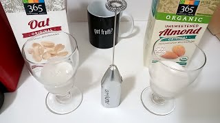 Oat Milk vs Almond Milk part 2 Frothing Test [upl. by Eisse213]