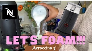 How To Foam Milk With Aeroccino 3 Make Coffee With Foam Tips amp Tricks  Easy Foamed Latte Recipe [upl. by Zarla]