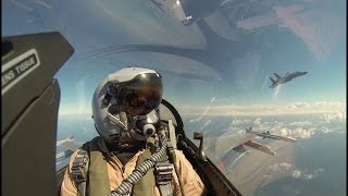 Luchtgevecht F16 en F15 boven Noordzee [upl. by Assed330]