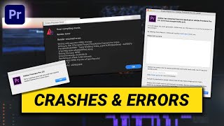 How to FIX CRASHES amp ERRORS Premiere Pro Tutorial [upl. by Gabriellia645]