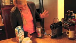 Nespresso Aeroccino Plus Frother Review Frothing Almond Milk [upl. by Raamaj]