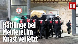 Gefängnismeuterei Polizei stürmt Knast in Thüringen  JVA Untermaßfeld [upl. by Ahkos710]