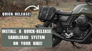 New QuickRelease Saddlebag Mounting System  How to Install it [upl. by Limaa]